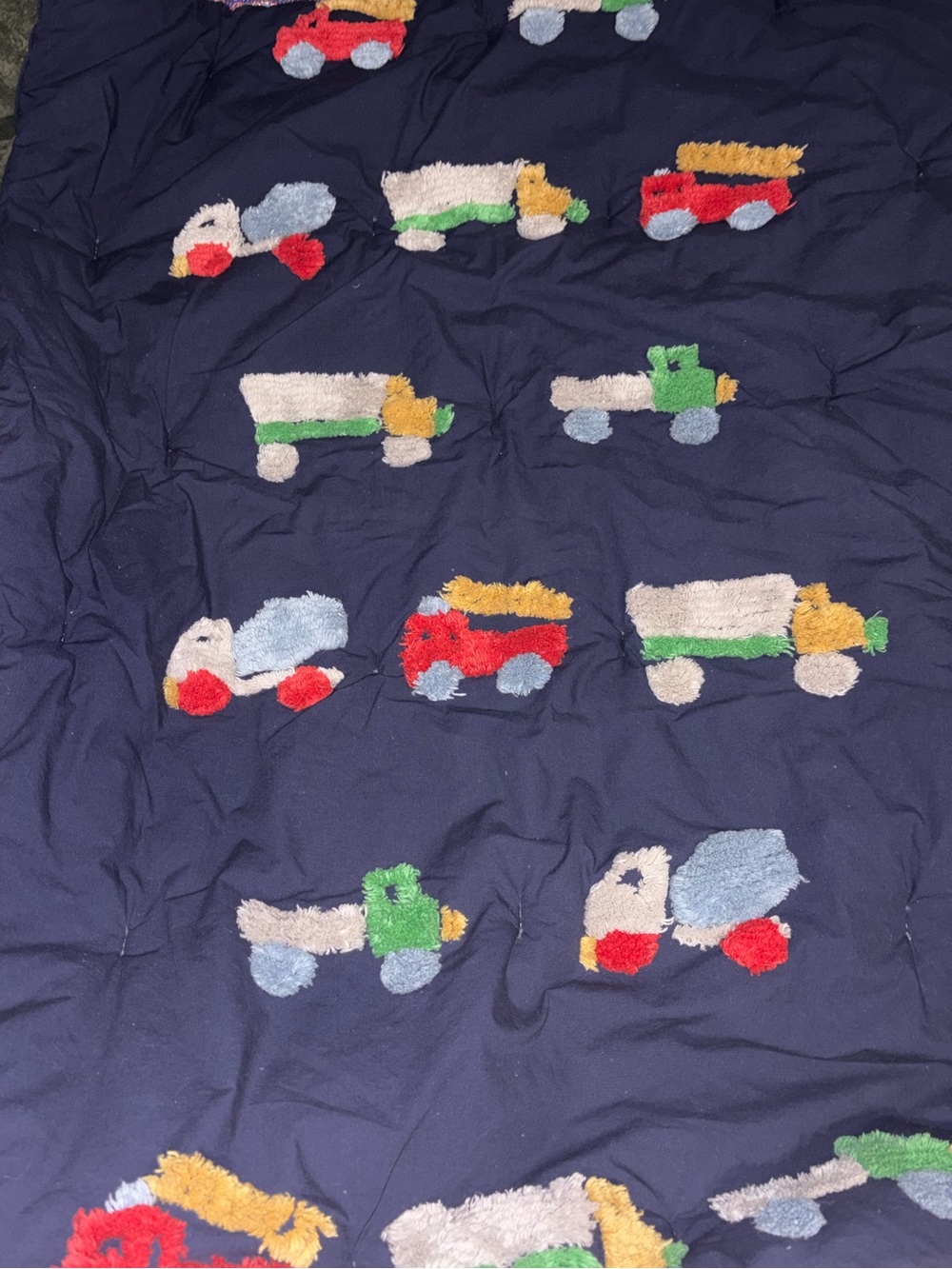 Pottery Barn Construction Cars Toddler Bed Comforter